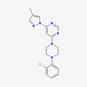 4-[4-(2-chlorophenyl)piperazin-1-yl]-6-(4-methyl-1H-pyrazol-1-yl)pyrimidine