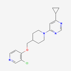 4-(4-{[(3-chloropyridin-4-yl)oxy]methyl}piperidin-1-yl)-6-cyclopropylpyrimidine