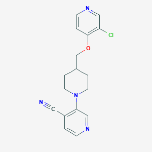 3-(4-{[(3-chloropyridin-4-yl)oxy]methyl}piperidin-1-yl)pyridine-4-carbonitrile