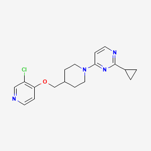 4-(4-{[(3-chloropyridin-4-yl)oxy]methyl}piperidin-1-yl)-2-cyclopropylpyrimidine