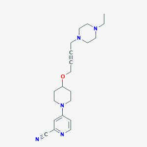 4-(4-{[4-(4-ethylpiperazin-1-yl)but-2-yn-1-yl]oxy}piperidin-1-yl)pyridine-2-carbonitrile