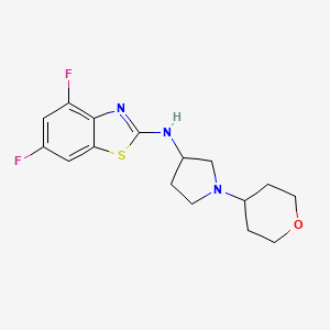 4,6-difluoro-N-[1-(oxan-4-yl)pyrrolidin-3-yl]-1,3-benzothiazol-2-amine