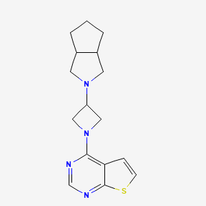3-{octahydrocyclopenta[c]pyrrol-2-yl}-1-{thieno[2,3-d]pyrimidin-4-yl}azetidine