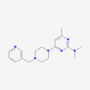 molecular formula C17H24N6 B6444300 N,N,4-trimethyl-6-{4-[(pyridin-3-yl)methyl]piperazin-1-yl}pyrimidin-2-amine CAS No. 2549028-88-6