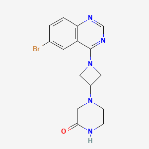 4-[1-(6-bromoquinazolin-4-yl)azetidin-3-yl]piperazin-2-one