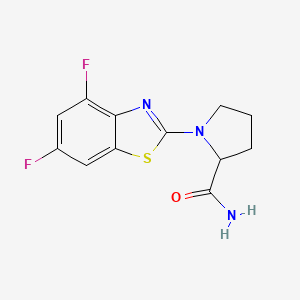 1-(4,6-difluoro-1,3-benzothiazol-2-yl)pyrrolidine-2-carboxamide