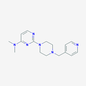 molecular formula C16H22N6 B6444360 N,N-dimethyl-2-{4-[(pyridin-4-yl)methyl]piperazin-1-yl}pyrimidin-4-amine CAS No. 2549055-21-0