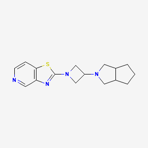 molecular formula C16H20N4S B6444376 3-{octahydrocyclopenta[c]pyrrol-2-yl}-1-{[1,3]thiazolo[4,5-c]pyridin-2-yl}azetidine CAS No. 2549023-05-2