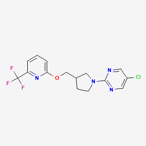 5-chloro-2-[3-({[6-(trifluoromethyl)pyridin-2-yl]oxy}methyl)pyrrolidin-1-yl]pyrimidine