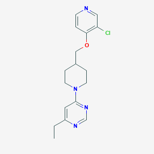4-(4-{[(3-chloropyridin-4-yl)oxy]methyl}piperidin-1-yl)-6-ethylpyrimidine