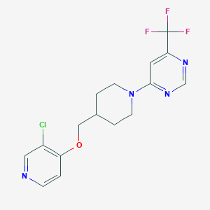4-(4-{[(3-chloropyridin-4-yl)oxy]methyl}piperidin-1-yl)-6-(trifluoromethyl)pyrimidine