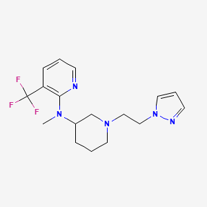 N-methyl-N-{1-[2-(1H-pyrazol-1-yl)ethyl]piperidin-3-yl}-3-(trifluoromethyl)pyridin-2-amine