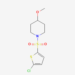 molecular formula C10H14ClNO3S2 B6444488 1-((5-Chlorothiophen-2-yl)sulfonyl)-4-methoxypiperidine CAS No. 1234934-37-2