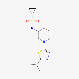 N-{1-[5-(propan-2-yl)-1,3,4-thiadiazol-2-yl]piperidin-3-yl}cyclopropanesulfonamide