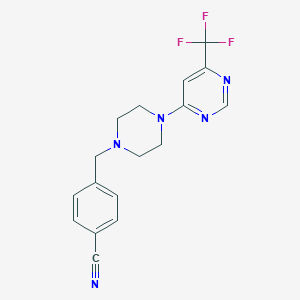 4-({4-[6-(trifluoromethyl)pyrimidin-4-yl]piperazin-1-yl}methyl)benzonitrile