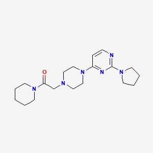 1-(piperidin-1-yl)-2-{4-[2-(pyrrolidin-1-yl)pyrimidin-4-yl]piperazin-1-yl}ethan-1-one