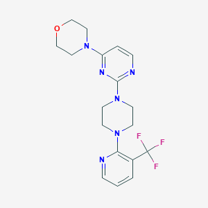 4-(2-{4-[3-(trifluoromethyl)pyridin-2-yl]piperazin-1-yl}pyrimidin-4-yl)morpholine
