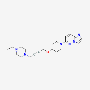 1-{4-[(1-{imidazo[1,2-b]pyridazin-6-yl}piperidin-4-yl)oxy]but-2-yn-1-yl}-4-(propan-2-yl)piperazine