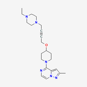 1-ethyl-4-{4-[(1-{2-methylpyrazolo[1,5-a]pyrazin-4-yl}piperidin-4-yl)oxy]but-2-yn-1-yl}piperazine
