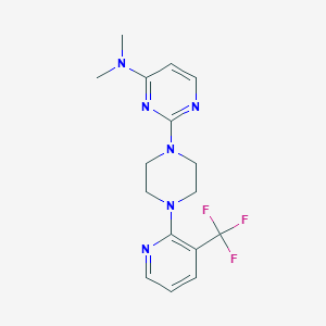 molecular formula C16H19F3N6 B6444786 N,N-dimethyl-2-{4-[3-(trifluoromethyl)pyridin-2-yl]piperazin-1-yl}pyrimidin-4-amine CAS No. 2549052-51-7