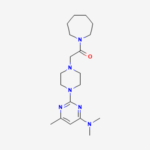 B6445353 1-(azepan-1-yl)-2-{4-[4-(dimethylamino)-6-methylpyrimidin-2-yl]piperazin-1-yl}ethan-1-one CAS No. 2549053-79-2