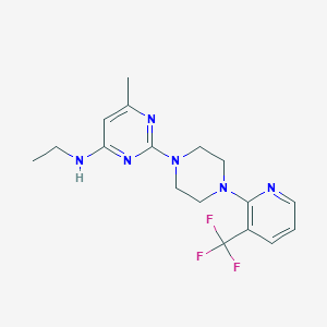 B6445928 N-ethyl-6-methyl-2-{4-[3-(trifluoromethyl)pyridin-2-yl]piperazin-1-yl}pyrimidin-4-amine CAS No. 2549052-67-5