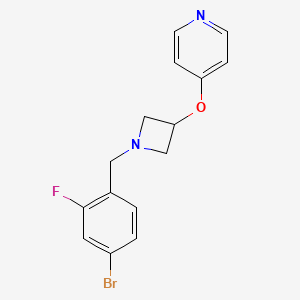 B6446275 4-({1-[(4-bromo-2-fluorophenyl)methyl]azetidin-3-yl}oxy)pyridine CAS No. 2549055-31-2