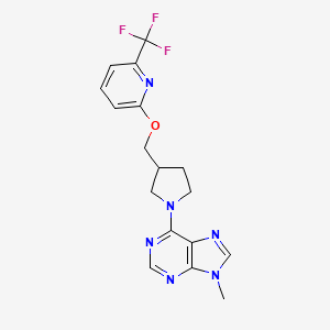 9-methyl-6-[3-({[6-(trifluoromethyl)pyridin-2-yl]oxy}methyl)pyrrolidin-1-yl]-9H-purine