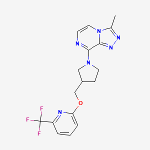 2-[(1-{3-methyl-[1,2,4]triazolo[4,3-a]pyrazin-8-yl}pyrrolidin-3-yl)methoxy]-6-(trifluoromethyl)pyridine