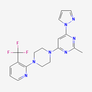 2-methyl-4-(1H-pyrazol-1-yl)-6-{4-[3-(trifluoromethyl)pyridin-2-yl]piperazin-1-yl}pyrimidine