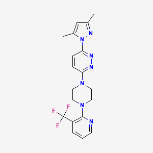 3-(3,5-dimethyl-1H-pyrazol-1-yl)-6-{4-[3-(trifluoromethyl)pyridin-2-yl]piperazin-1-yl}pyridazine