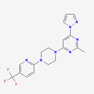 2-methyl-4-(1H-pyrazol-1-yl)-6-{4-[5-(trifluoromethyl)pyridin-2-yl]piperazin-1-yl}pyrimidine
