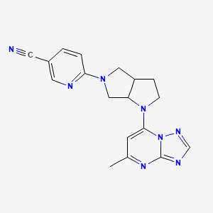 6-(1-{5-methyl-[1,2,4]triazolo[1,5-a]pyrimidin-7-yl}-octahydropyrrolo[2,3-c]pyrrol-5-yl)pyridine-3-carbonitrile