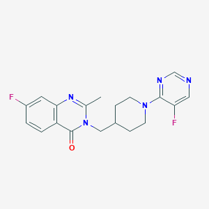 7-fluoro-3-{[1-(5-fluoropyrimidin-4-yl)piperidin-4-yl]methyl}-2-methyl-3,4-dihydroquinazolin-4-one