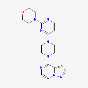 4-[4-(4-{pyrazolo[1,5-a]pyrazin-4-yl}piperazin-1-yl)pyrimidin-2-yl]morpholine