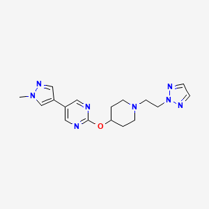 5-(1-methyl-1H-pyrazol-4-yl)-2-({1-[2-(2H-1,2,3-triazol-2-yl)ethyl]piperidin-4-yl}oxy)pyrimidine