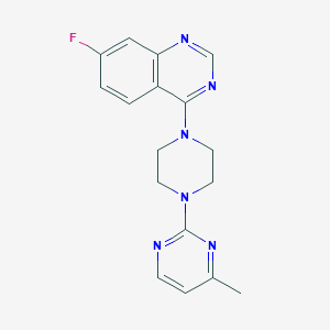 B6446886 7-fluoro-4-[4-(4-methylpyrimidin-2-yl)piperazin-1-yl]quinazoline CAS No. 2549054-47-7