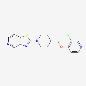 3-chloro-4-[(1-{[1,3]thiazolo[4,5-c]pyridin-2-yl}piperidin-4-yl)methoxy]pyridine