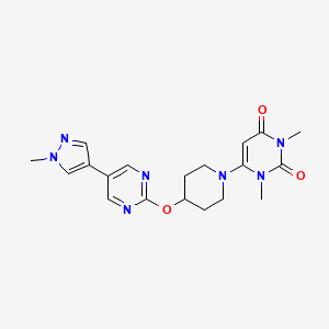 1,3-dimethyl-6-(4-{[5-(1-methyl-1H-pyrazol-4-yl)pyrimidin-2-yl]oxy}piperidin-1-yl)-1,2,3,4-tetrahydropyrimidine-2,4-dione