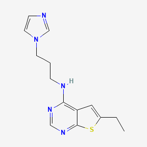 6-ethyl-N-[3-(1H-imidazol-1-yl)propyl]thieno[2,3-d]pyrimidin-4-amine