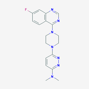 6-[4-(7-fluoroquinazolin-4-yl)piperazin-1-yl]-N,N-dimethylpyridazin-3-amine