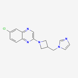 6-chloro-2-{3-[(1H-imidazol-1-yl)methyl]azetidin-1-yl}quinoxaline