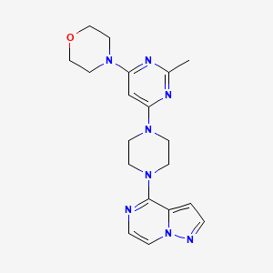 4-[2-methyl-6-(4-{pyrazolo[1,5-a]pyrazin-4-yl}piperazin-1-yl)pyrimidin-4-yl]morpholine