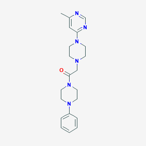 2-[4-(6-methylpyrimidin-4-yl)piperazin-1-yl]-1-(4-phenylpiperazin-1-yl)ethan-1-one
