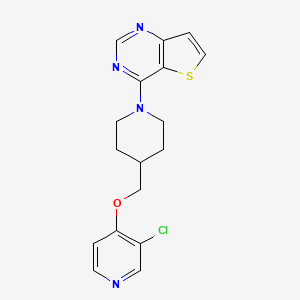 3-chloro-4-[(1-{thieno[3,2-d]pyrimidin-4-yl}piperidin-4-yl)methoxy]pyridine