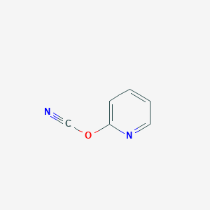 molecular formula C6H4N2O B064471 Cyanic acid, 2-pyridinyl ester (9CI) CAS No. 175351-40-3