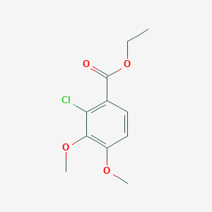 molecular formula C11H13ClO4 B064474 Ethyl 2-chloro-3,4-dimethoxybenzoate CAS No. 175136-04-6