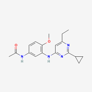 N-{3-[(2-cyclopropyl-6-ethylpyrimidin-4-yl)amino]-4-methoxyphenyl}acetamide