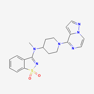3-[methyl(1-{pyrazolo[1,5-a]pyrazin-4-yl}piperidin-4-yl)amino]-1??,2-benzothiazole-1,1-dione