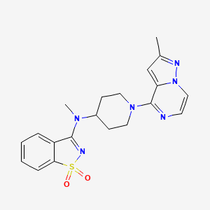3-[methyl(1-{2-methylpyrazolo[1,5-a]pyrazin-4-yl}piperidin-4-yl)amino]-1??,2-benzothiazole-1,1-dione